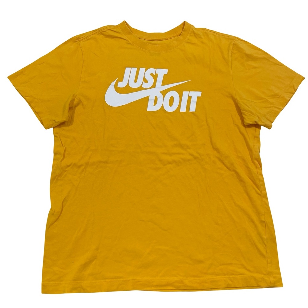 Nike Just Do It Size M Yellow Tee